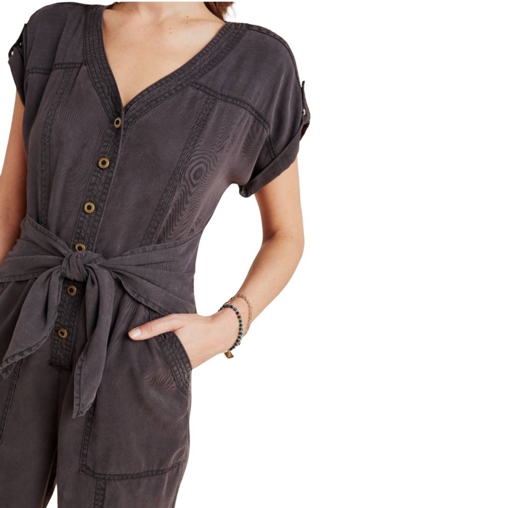 Anthropologie | Charcoal Grey Jumpsuit | Size 2